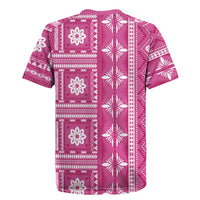 Fiji Masi All Pink Rugby Jersey Tapa Pattern LT01 - Polynesian Pride