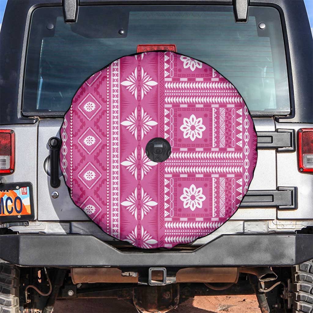 Fiji Masi All Pink Spare Tire Cover Tapa Pattern LT01 Pink - Polynesian Pride