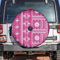 Fiji Masi All Pink Spare Tire Cover Tapa Pattern LT01 Pink - Polynesian Pride