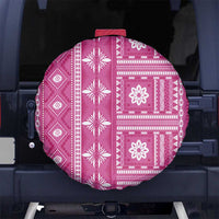 Fiji Masi All Pink Spare Tire Cover Tapa Pattern LT01 No hole Pink - Polynesian Pride
