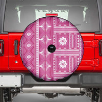 Fiji Masi All Pink Spare Tire Cover Tapa Pattern LT01 - Polynesian Pride