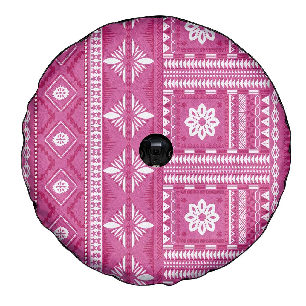 Fiji Masi All Pink Spare Tire Cover Tapa Pattern LT01 - Polynesian Pride