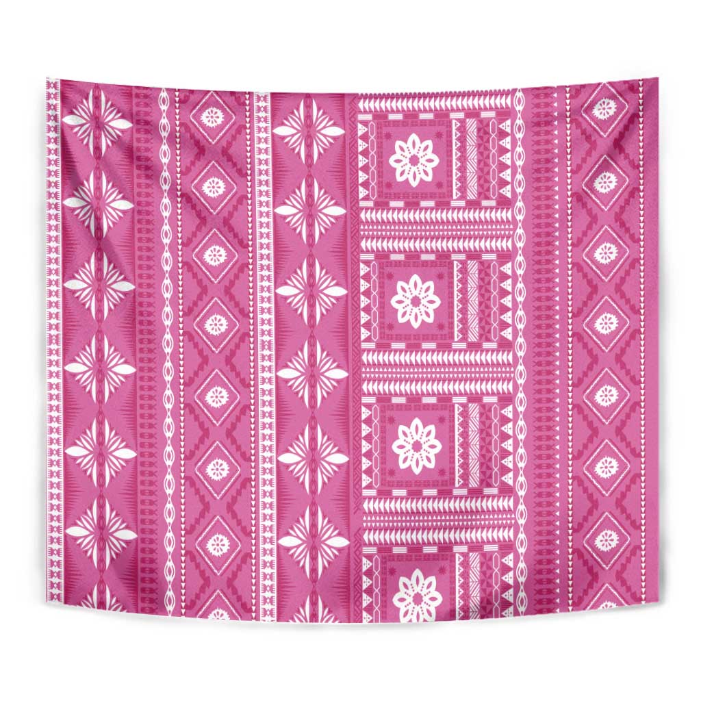Fiji Masi All Pink Tapestry Tapa Pattern LT01 - Polynesian Pride