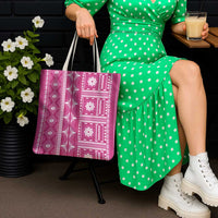 Fiji Masi All Pink Tote Bag Tapa Pattern LT01 - Polynesian Pride