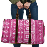 Fiji Masi All Pink Travel Bag Tapa Pattern LT01 Pink - Polynesian Pride