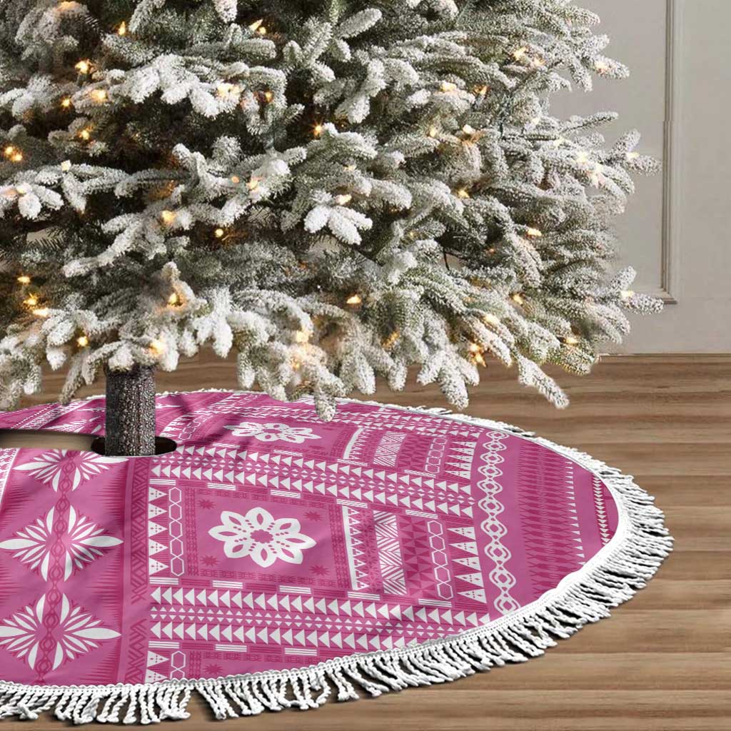 Fiji Masi All Pink Tree Skirt Tapa Pattern LT01 - Polynesian Pride
