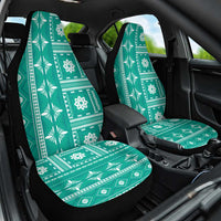 Fiji Masi All Teal Car Seat Cover Tapa Pattern LT01 One Size Teal - Polynesian Pride