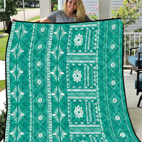 Fiji Masi All Teal Quilt Tapa Pattern LT01 Teal - Polynesian Pride