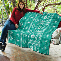 Fiji Masi All Teal Quilt Tapa Pattern LT01 - Polynesian Pride