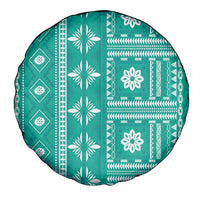 Fiji Masi All Teal Spare Tire Cover Tapa Pattern LT01 - Polynesian Pride
