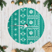 Fiji Masi All Teal Tree Skirt Tapa Pattern LT01 Casual Teal - Polynesian Pride