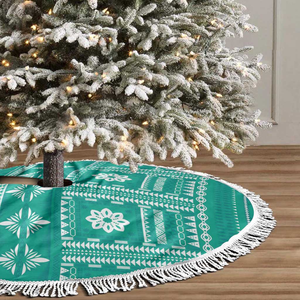 Fiji Masi All Teal Tree Skirt Tapa Pattern LT01 - Polynesian Pride