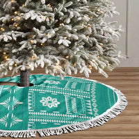 Fiji Masi All Teal Tree Skirt Tapa Pattern LT01 - Polynesian Pride