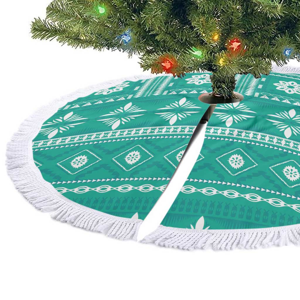 Fiji Masi All Teal Tree Skirt Tapa Pattern LT01 - Polynesian Pride