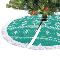 Fiji Masi All Teal Tree Skirt Tapa Pattern LT01 - Polynesian Pride