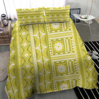 Fiji Masi All Yellow Bedding Set Tapa Pattern LT01 - Polynesian Pride
