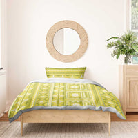 Fiji Masi All Yellow Bedding Set Tapa Pattern LT01 - Polynesian Pride