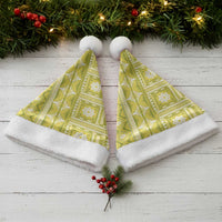 Fiji Masi All Yellow Christmas Santa Hat Tapa Pattern LT01 - Polynesian Pride