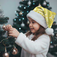 Fiji Masi All Yellow Christmas Santa Hat Tapa Pattern LT01 - Polynesian Pride