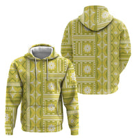 Fiji Masi All Yellow Hoodie Tapa Pattern LT01 - Polynesian Pride
