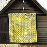 Fiji Masi All Yellow Quilt Tapa Pattern LT01 - Polynesian Pride