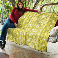 Fiji Masi All Yellow Quilt Tapa Pattern LT01 - Polynesian Pride