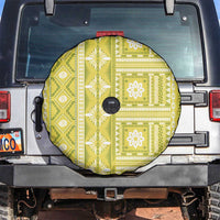 Fiji Masi All Yellow Spare Tire Cover Tapa Pattern LT01 Yellow - Polynesian Pride