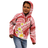Plumeria Polynesian Coral Glitter Pattern Kid Hoodie LT01 - Polynesian Pride