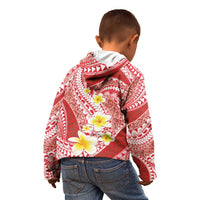 Plumeria Polynesian Coral Glitter Pattern Kid Hoodie LT01 - Polynesian Pride