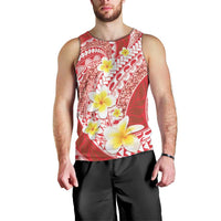 Plumeria Polynesian Coral Glitter Pattern Men Tank Top LT01 - Polynesian Pride