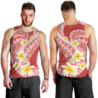 Plumeria Polynesian Coral Glitter Pattern Men Tank Top LT01 - Polynesian Pride