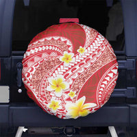 Plumeria Polynesian Coral Glitter Pattern Spare Tire Cover LT01 No hole Coral - Polynesian Pride