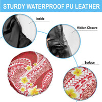 Plumeria Polynesian Coral Glitter Pattern Spare Tire Cover LT01 - Polynesian Pride