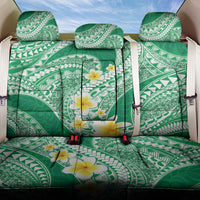 Plumeria Polynesian Green Glitter Pattern Back Car Seat Cover LT01 One Size Green - Polynesian Pride