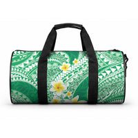 Plumeria Polynesian Green Glitter Pattern Duffle Bag LT01 One size Green - Polynesian Pride