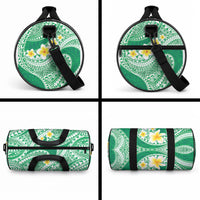 Plumeria Polynesian Green Glitter Pattern Duffle Bag LT01 - Polynesian Pride