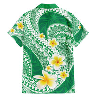 Plumeria Polynesian Green Glitter Pattern Hawaiian Shirt LT01 - Polynesian Pride