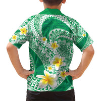 Plumeria Polynesian Green Glitter Pattern Hawaiian Shirt LT01 - Polynesian Pride