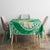 Plumeria Polynesian Green Glitter Pattern Tablecloth