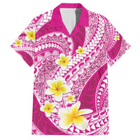 Plumeria Polynesian Pink Glitter Pattern Hawaiian Shirt LT01 Pink - Polynesian Pride