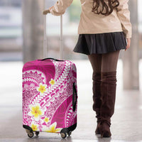 Plumeria Polynesian Pink Glitter Pattern Luggage Cover LT01 - Polynesian Pride