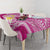 Plumeria Polynesian Pink Glitter Pattern Tablecloth