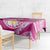 Plumeria Polynesian Pink Glitter Pattern Tablecloth