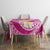 Plumeria Polynesian Pink Glitter Pattern Tablecloth