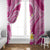 Plumeria Polynesian Pink Glitter Pattern Window Curtain