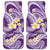 Plumeria Polynesian Purple Glitter Pattern Car Mats