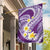 Plumeria Polynesian Purple Glitter Pattern Garden Flag