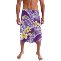 Plumeria Polynesian Purple Glitter Pattern Lavalava LT01 Purple - Polynesian Pride