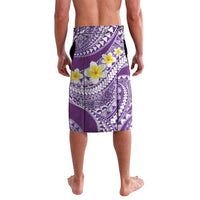 Plumeria Polynesian Purple Glitter Pattern Lavalava LT01 - Polynesian Pride