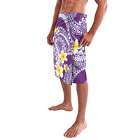 Plumeria Polynesian Purple Glitter Pattern Lavalava LT01 - Polynesian Pride